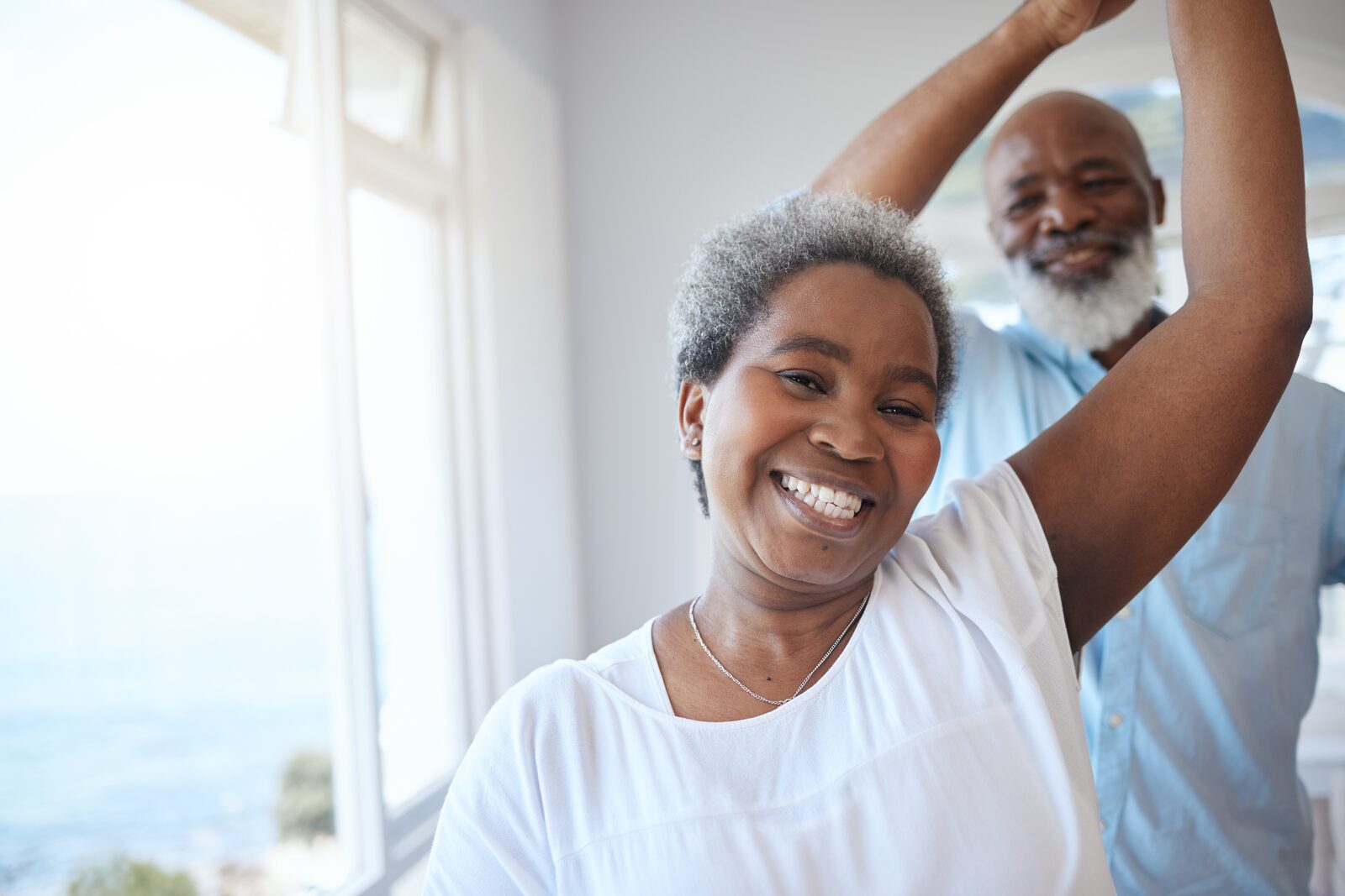 An active, happy senior couple